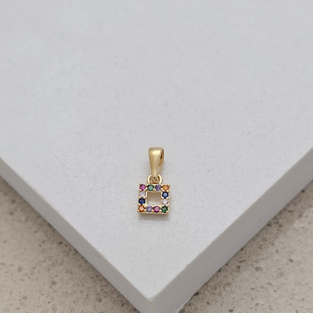 DIJE CUADRO MINI MICROCIRCON