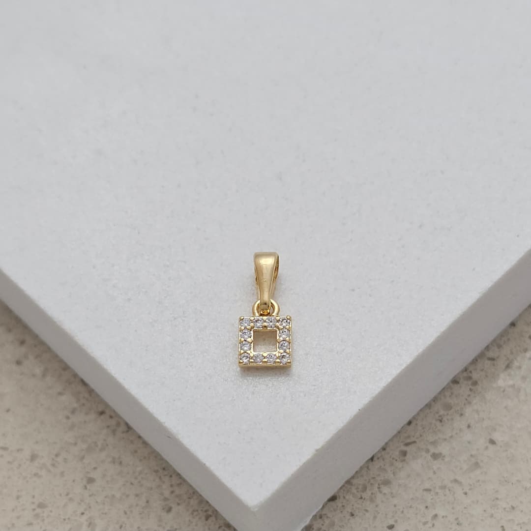 DIJE CUADRO MINI MICROCIRCON